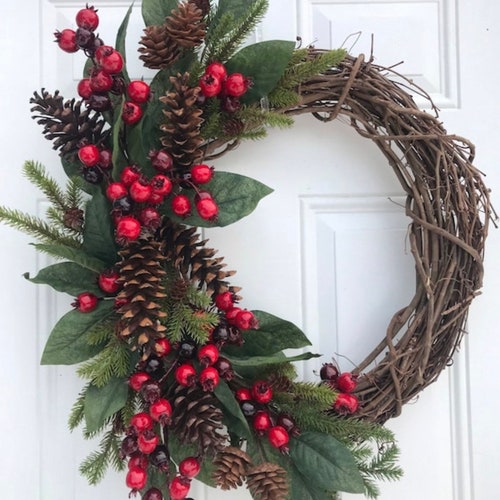 Christmas Wreaths for Front Door Winter Wreaths Winter Etsy