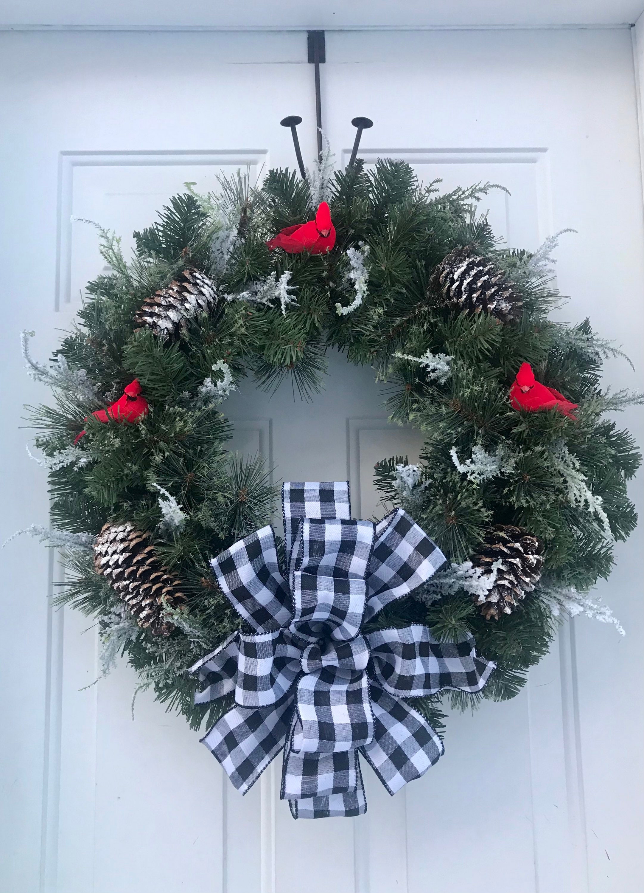 Winter Wreaths For Front Door Winter Wreaths Cardinal Etsy