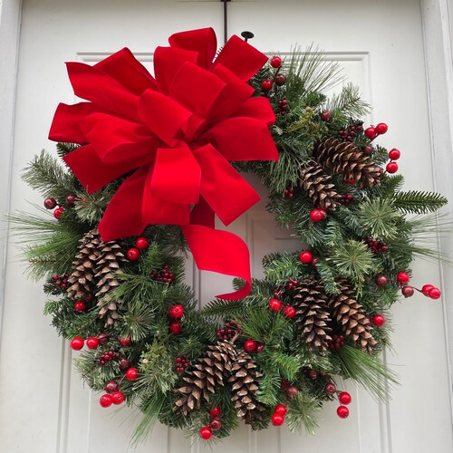 Christmas Wreaths for Front Door Etsy