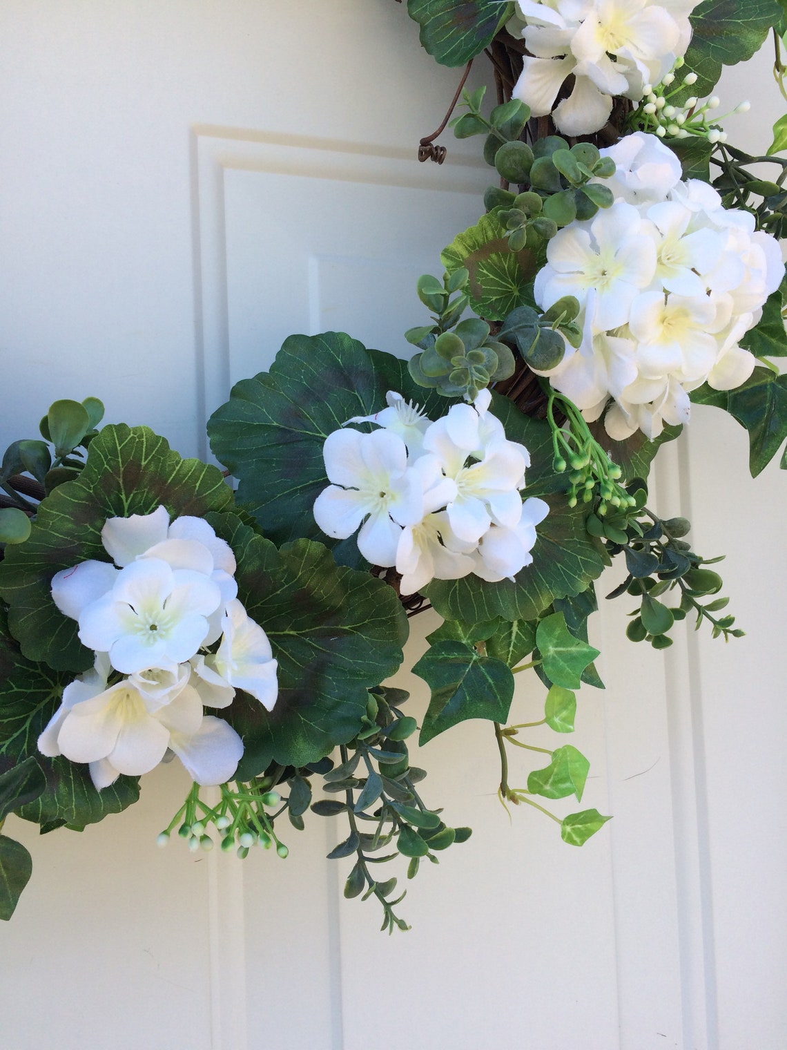 Geranium Wreaths Spring Wreaths For Front Door Summer Etsy