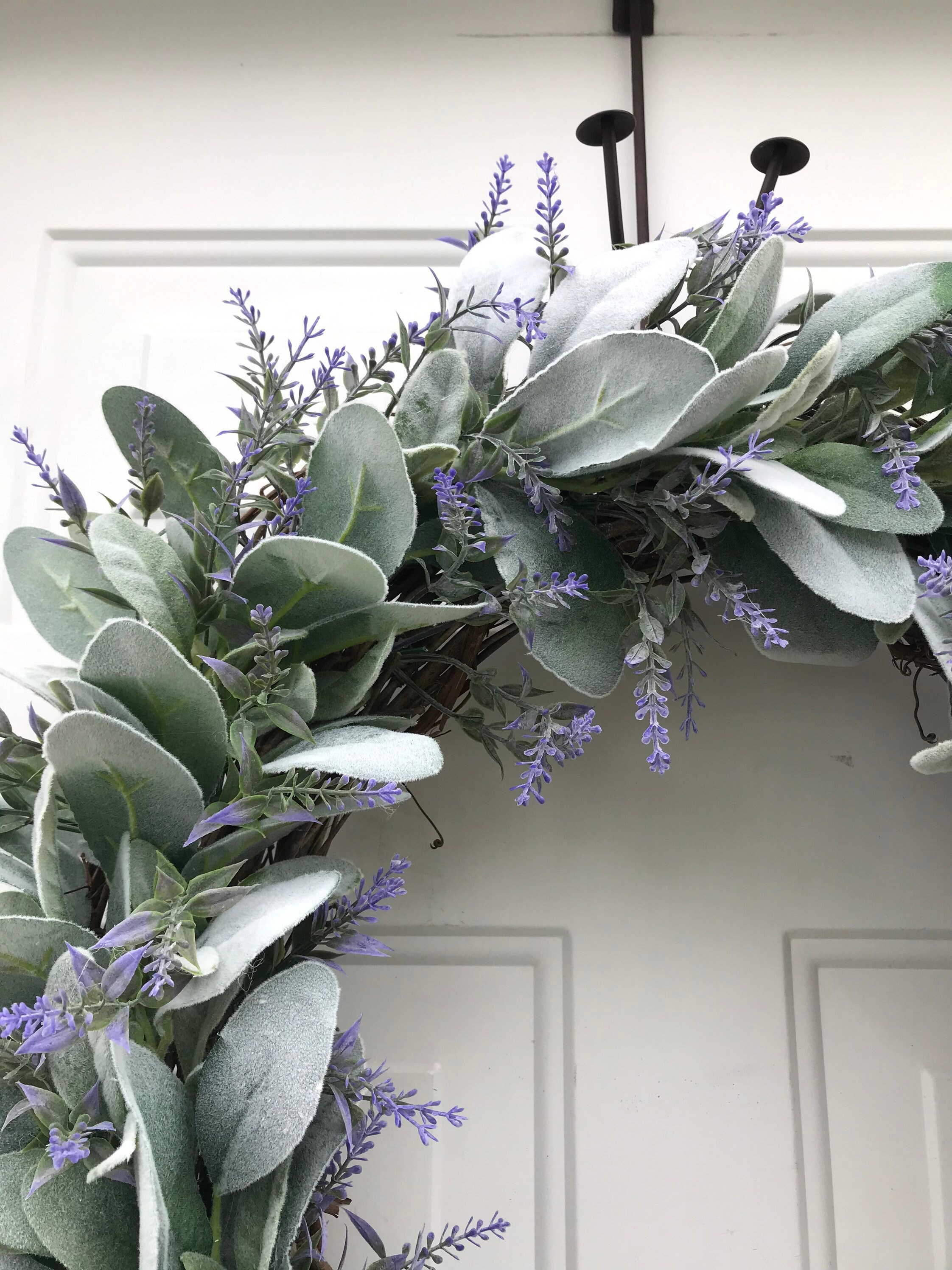 Farmhouse Wreaths Lavender Wreaths Summer Wreaths For Front Etsy