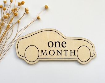 Car Baby Milestone Photo Props, Monthly Markers