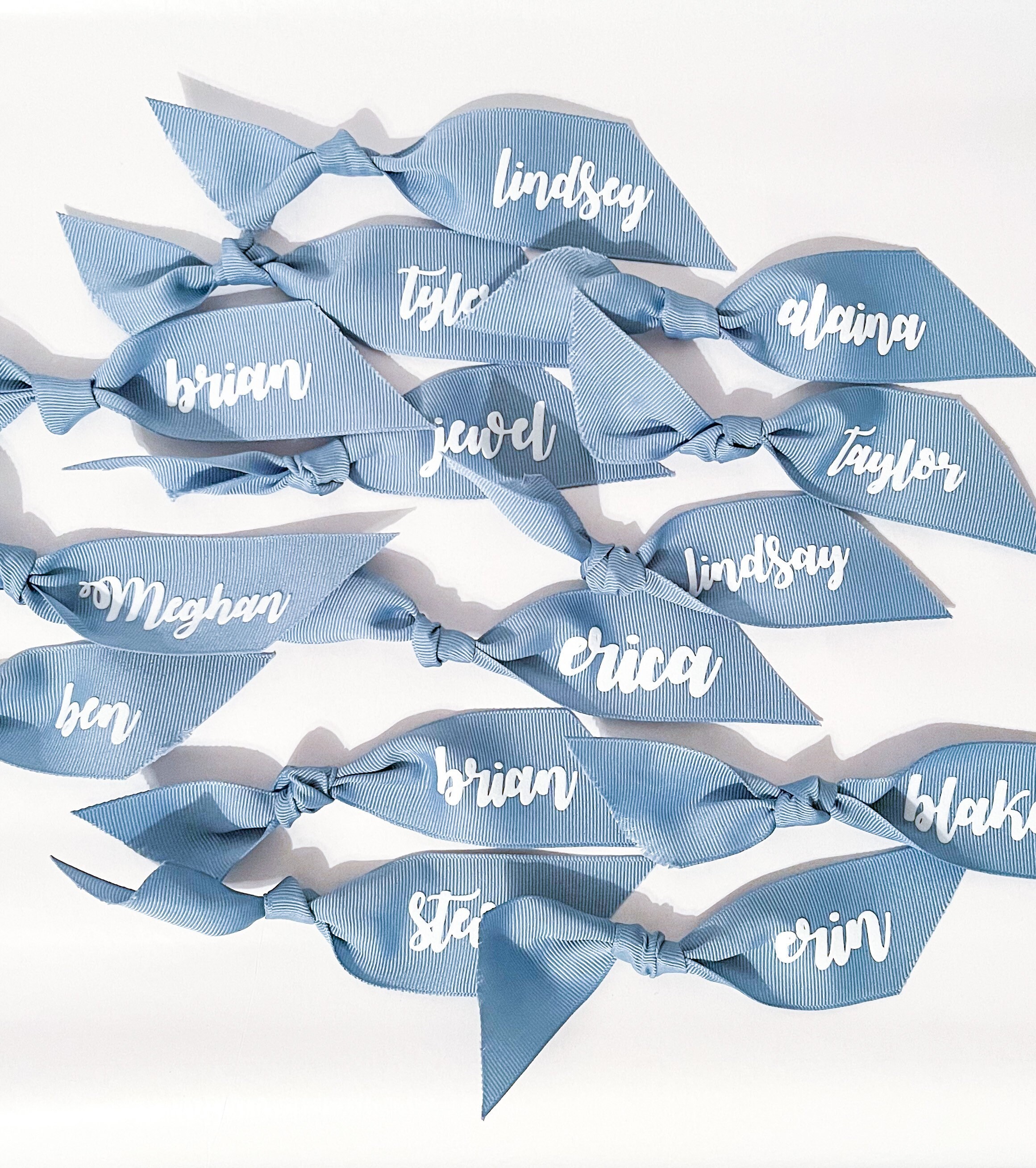 Custom Name Tags / Ribbon Name Tags / Wedding Place Cards / Etsy UK