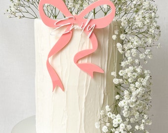 Bow cake charm, bow cake topper, bow, custom bow