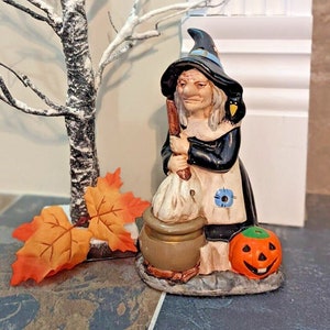 Ceramic Mold Vintage Halloween Witch Figurine