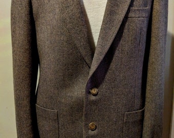 41L Vintage Hart Schaffner Marx SUMMER Lightweight Wool Two-Piece SUIT 35x32 Pants Tall 42L