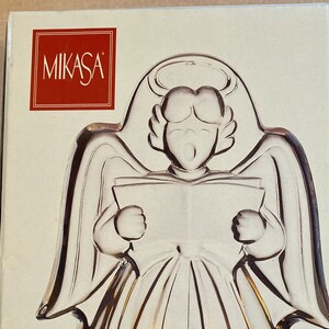 Mikasa Angels Dream Heavy Glass Christmas Candle Holder In Box
