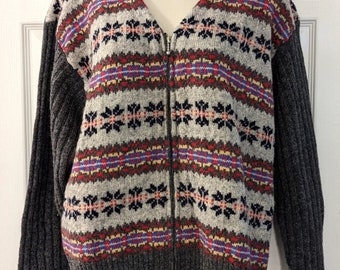 Northern Reflections Wool Cardigan Sweater SZ L