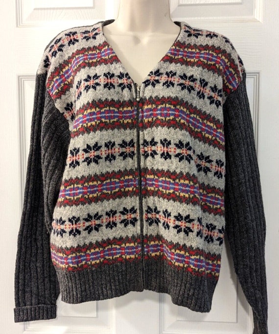 Northern Reflections Wool Cardigan Sweater SZ L