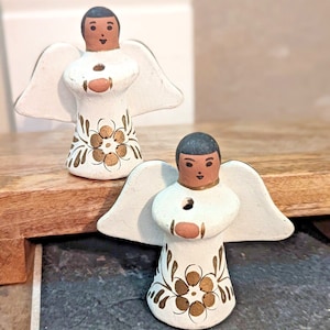 Castiçais de incenso de anjo vintage em giz fabricados no México