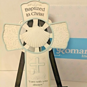 Cross Wall Plaque Baptized In Christ Baptism Gift Plaque