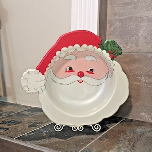 Ulllman Santa Claus Vintage Plastic Serving Bowl