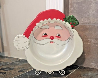 Ulllman Santa Claus Vintage Plastic Serving Bowl