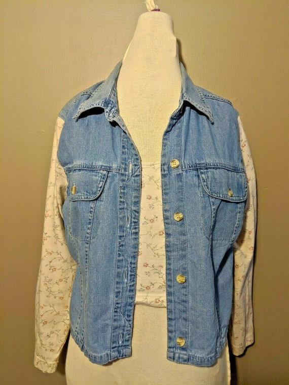Sasson Vintage 80s Layered Denim Vest And Cropped 