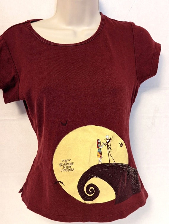 Vintage Nightmare Before Christmas Womens Tee Shi… - image 4