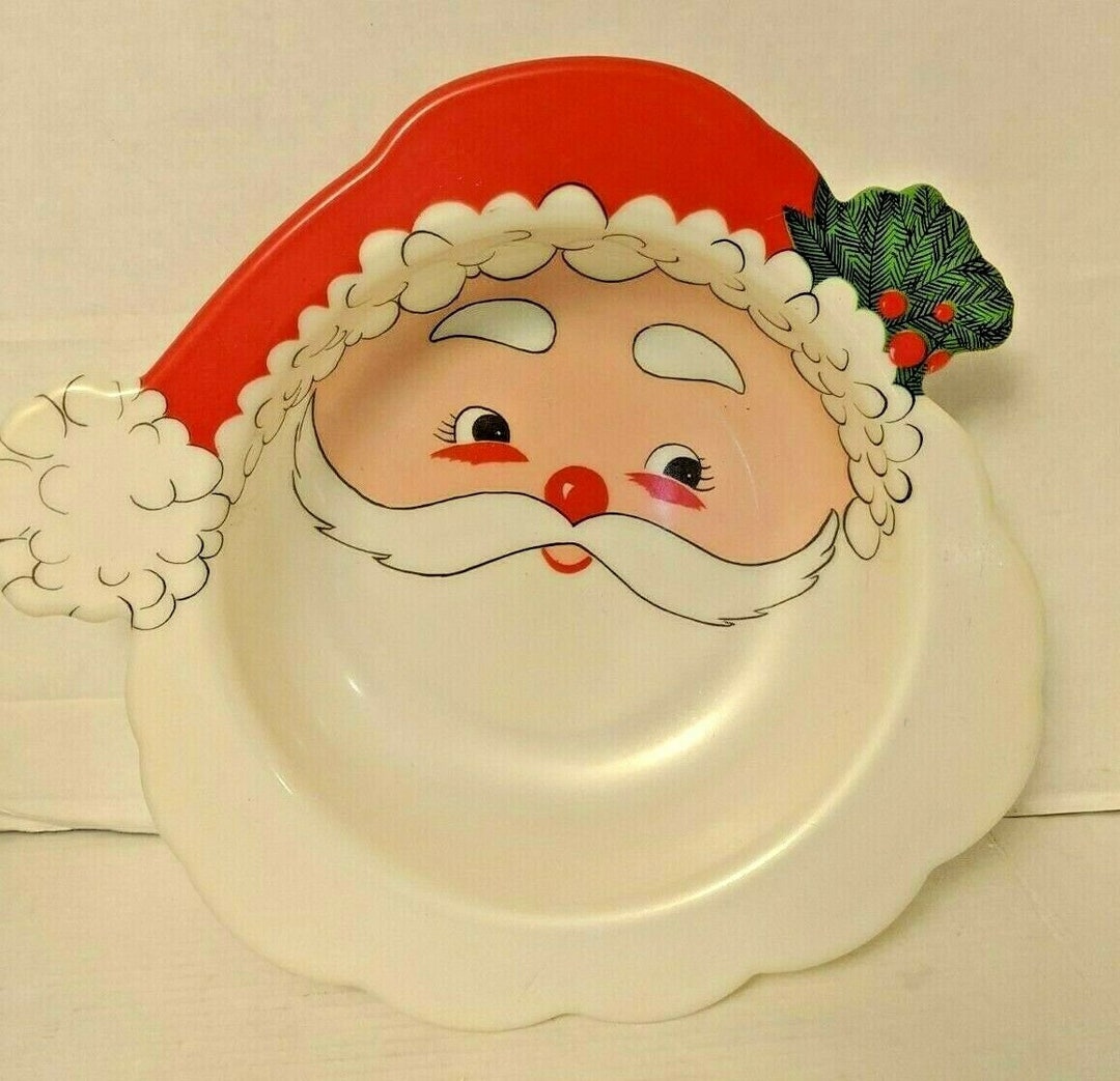 Ulllman Santa Claus Vintage Plastic Serving Bowl Etsy