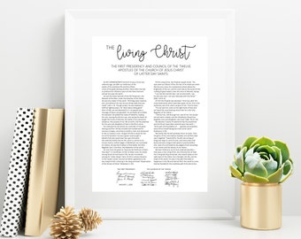 The Living Christ | 8x10, 11x14 | Digital Print | Instant Download | Inspirational | LDS