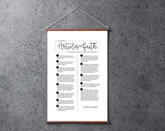 Articles of Faith | Poster 24x36 | Digital Print | Instant Download | Inspirational | LDS