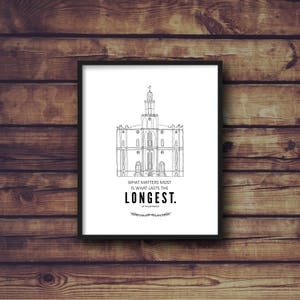 LDS St. George, Templo de Utah / Impresión y cotización / 8x10, 11x14 / Impresión digital / Descarga instantánea