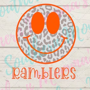 Ramblers Smiley Face Sublimation PNG File