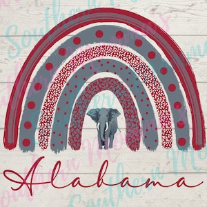 Alabama Rainbow Sublimation PNG File