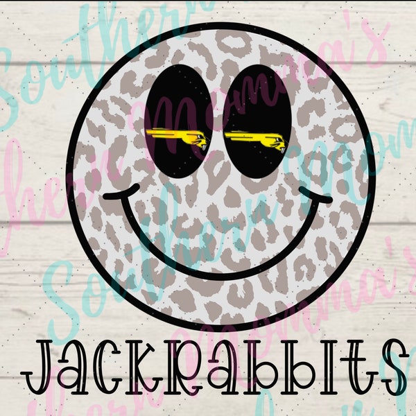 Jackrabbits Smiley Face Sublimation PNG File