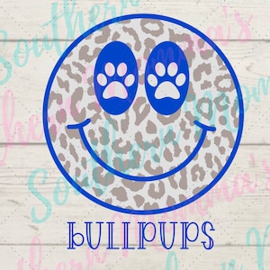 Bullpups Smiley Face Sublimation PNG File
