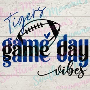 Tigers Game Day Vibes Sublimation PNG File Instant Download