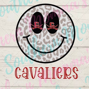 Cavaliers Smiley Face Sublimation PNG File