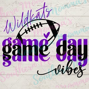 Wildkats Game Day Vibes Sublimation PNG File