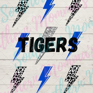 Archivo PNG de sublimación del perno de iluminación de tigres