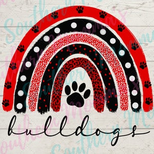 Bulldogs Rainbow Sublimation PNG File
