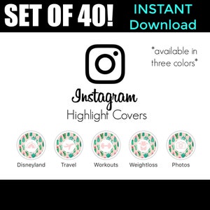 Peach Cactus Instagram Highlight Covers – Set of 40 Icons – Instant Digital Download