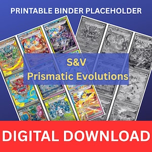 Prismatic Evolutions Binder Placeholders – Digital Download
