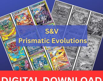 Prismatic Evolutions Binder Placeholders – Digital Download