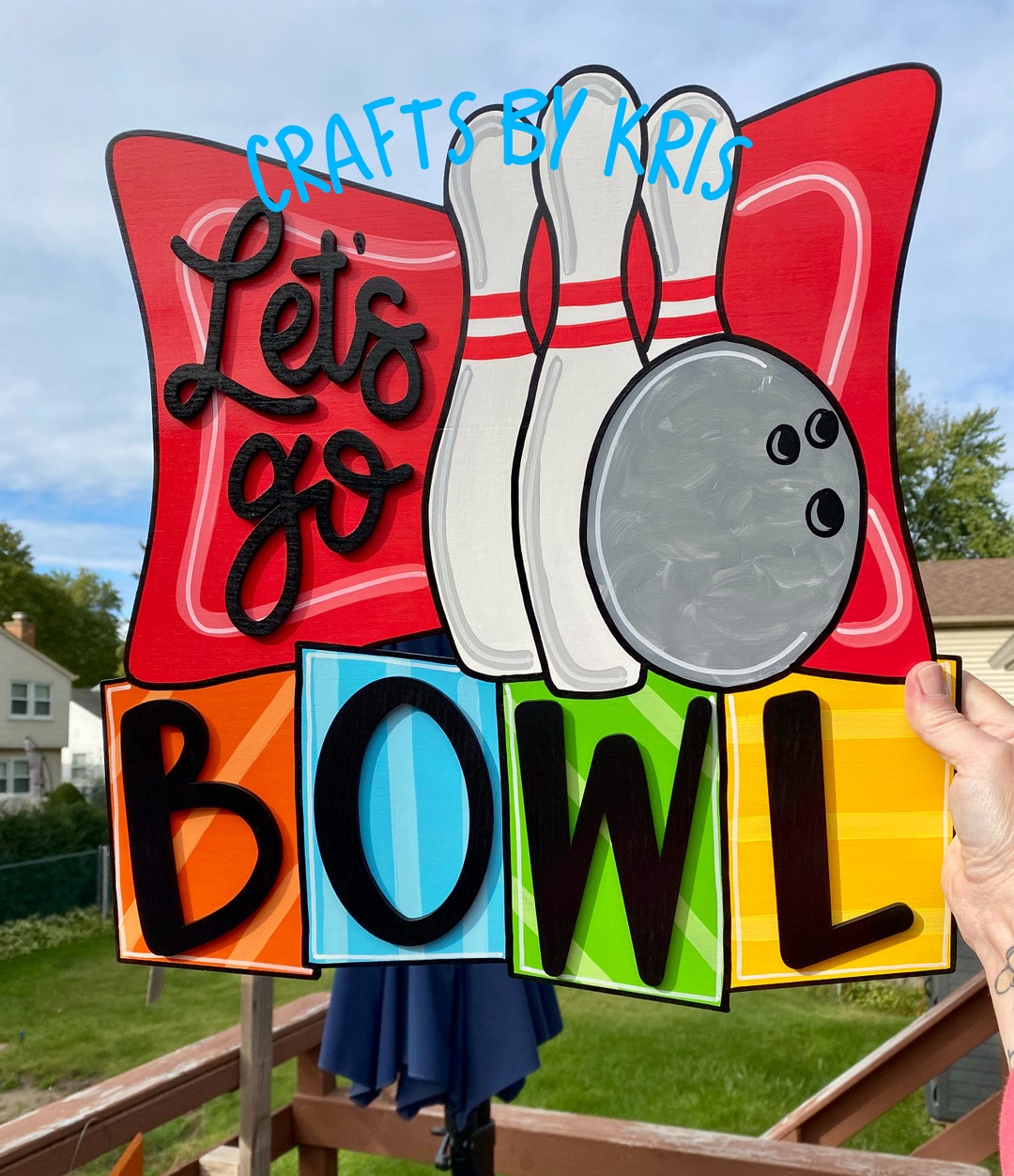 Bowling Door Hanger Sign, Bowling Alley Door Hanger, Bowling Team Sign