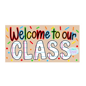 Banner Template *DIGITAL FILE* - Welcome to our class banner template, teacher banner template, classroom banner template for makers