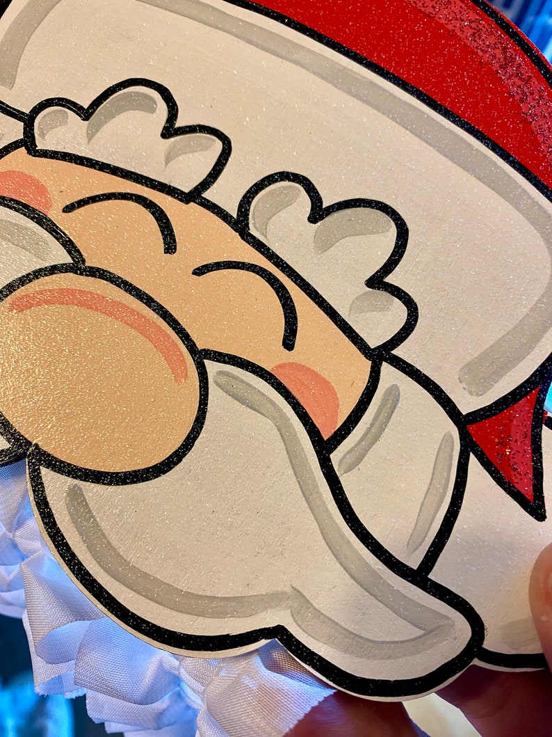 READY TO SHIP Santa Ornament, Christmas Tree Ornament, Christmas