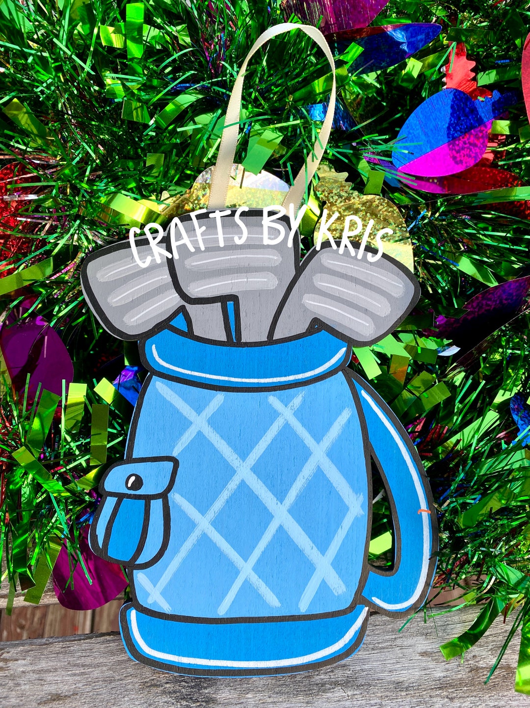 READY TO SHIP Golf Ornament Golf Bag Ornament Christmas Etsy