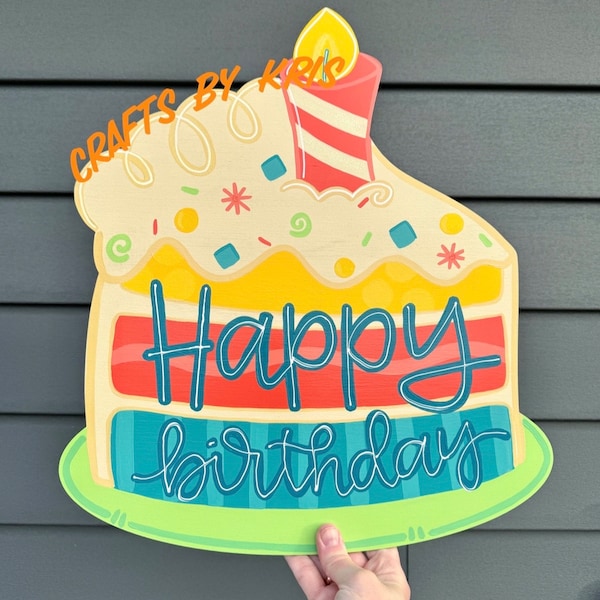 Happy Birthday Door Sign - Etsy