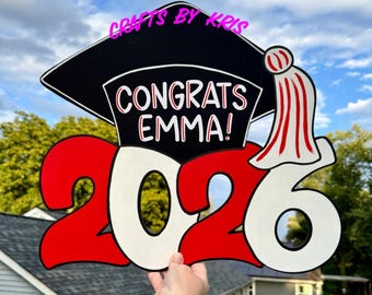 Class of 2026 door hanger, Graduation door hanger, Class of 2027, Congrats grad, grad party decor, graduation photo prop, graduation sign