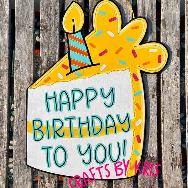 Happy Birthday Door Sign - Etsy