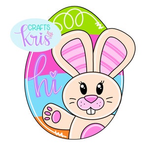 TEMPLATE *DIGITAL FILE* - Easter bunny door hanger template for makers, Easter template, Easter egg template, Easter bunny template