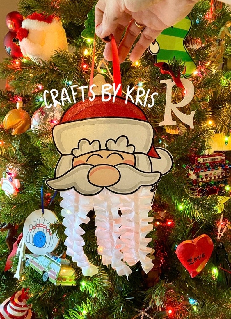 READY TO SHIP Santa Ornament, Christmas Tree Ornament, Christmas