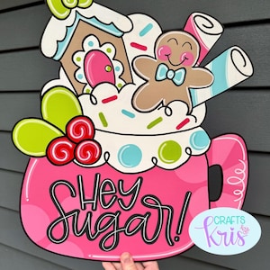 READY TO SHIP Christmas door hanger, Christmas tree door hanger, gingerbread door hanger, Christmas door hanger, gingerbread, sweet holidays