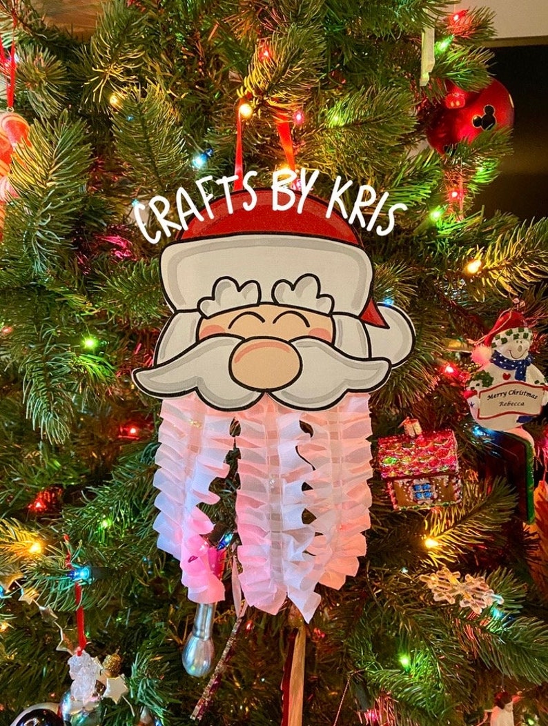 READY TO SHIP Santa Ornament, Christmas Tree Ornament, Christmas