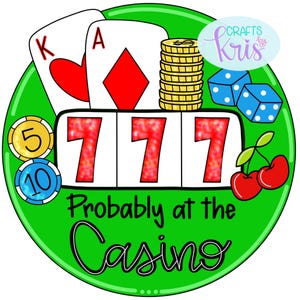 Template & SVG *DIGITAL FILE* Casino door hanger template for makers, probably at the casino template, playing card template, slots template