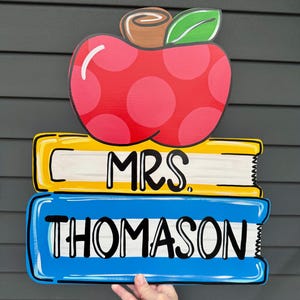 Teacher door hanger, classroom theme, back to school decor, teacher classroom decor, welcome to our class sign, teacher decor, class sign image 1
