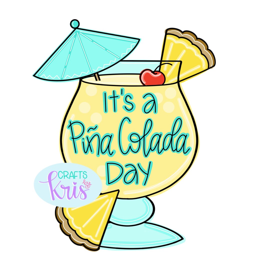 Template & SVG *DIGITAL FILE* - Piña Colada Door Hanger Template for ...
