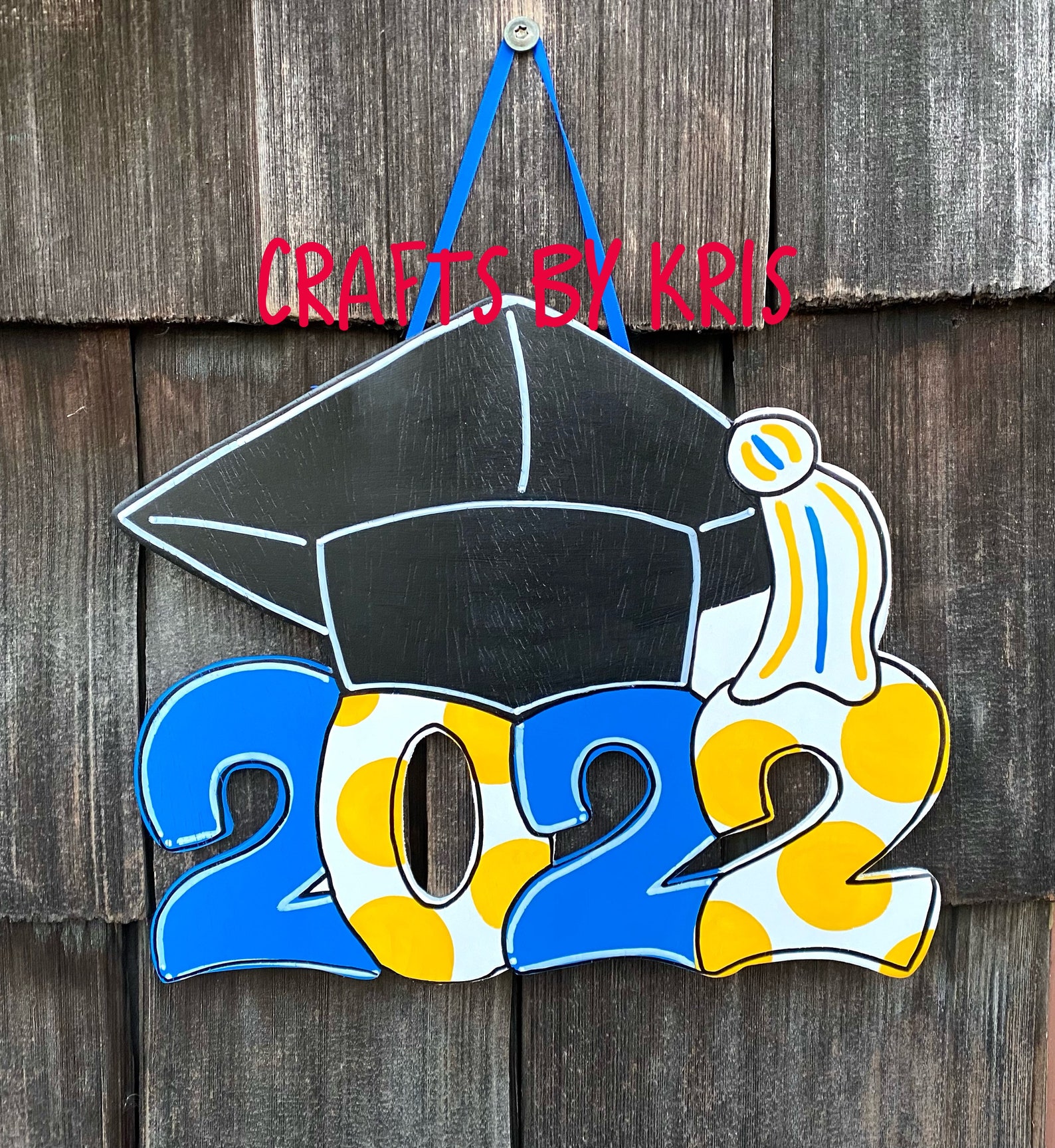 CUSTOM Class of 2023 2024 Handpainted Hanging Wood Door Etsy